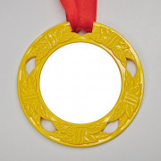 Фото или надпись на акриловой медали (желтая)