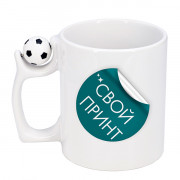 Кружка с ручкой футбольный мяч