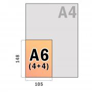 Листовка А6 верт. 130г/м2 (4+4)
