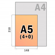 Листовка А5 верт. 130г/м2 (4+0)
