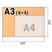 Листовка A3 горизонтальная двухсторонняя (4+4)