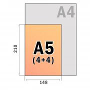 Листовка A5 вертикальная двухсторонняя (4+4)
