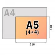 Листовка A5 горизонтальная двухсторонняя (4+4)